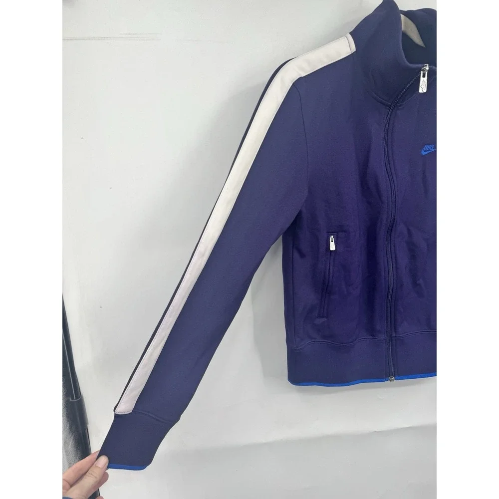 Nike Sportswear Retro Track Jacket Women Medium‎ Purple Athletic Workout Gym